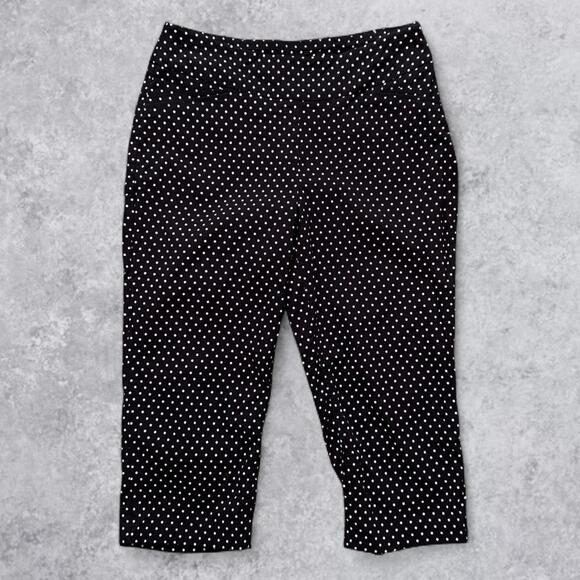 Westbound Pants - Westbound Black White Polka Dot Capri Pants Y2K Twee Sabrina Carpenter Style - U